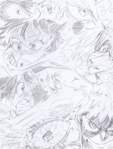 I sketched MHA faces | My Hero Academia Amino