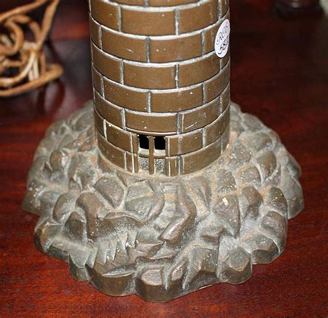 Lot Bronze Lighthouse Form Lamp Height 15