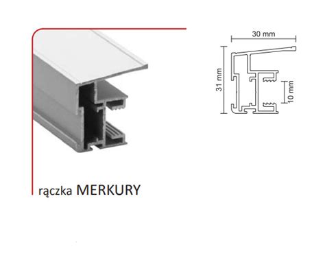 R Czka Merkury P Do Drzwi Przesuwnych Srebrny D Cm Aluprofil