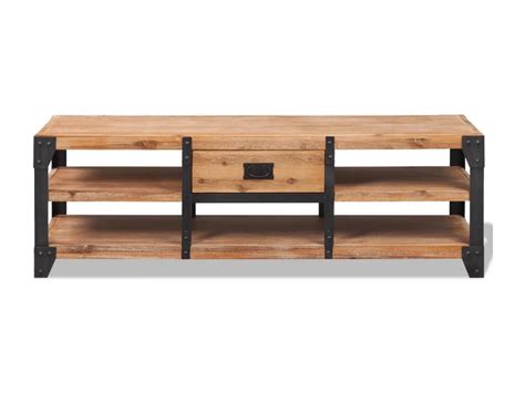 Meuble Tv 140 X 40 X 45 Cm Bois D Acacia Massif