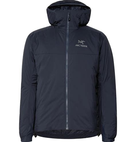 Arc Teryx Atom Ar Padded Ripstop Hooded Jacket In Navy Blue For Men