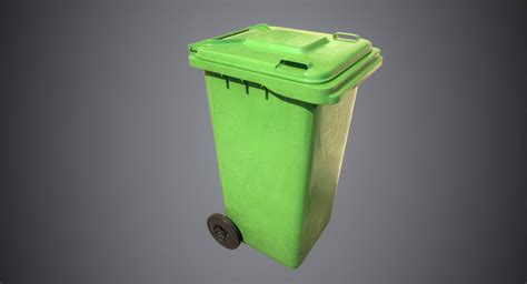 Зеленый мусорный ящик 3D Модель $19 - .lwo .fbx .obj - Free3D