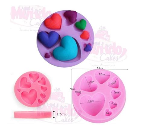 Molde Corazones Para Fondant Mundo Cakes