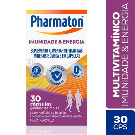 Multivitamínico Pharmaton Imunidade E Energia 30 Cápsulas PanVel