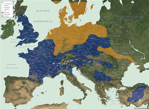 The Iron Age Tribes of Europe, 52 BC. © Edward Dawson, P L Kessler : r/MapPorn