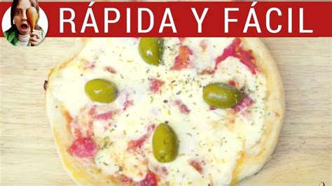 Masa para pizza SIN horno y SIN levadura receta de pizza fácil y