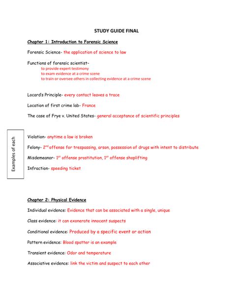 Chapter 1 Introduction To Forensic Science