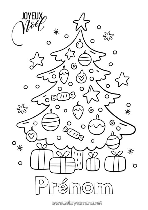 Coloriage N Cadeaux Sapin De No L No L