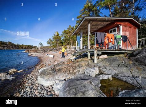 Kayak Kayaking Paddling Rockpool Taran Hi Res Stock Photography And