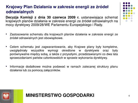 Ppt Krajowy Plan Dzia Ania W Zakresie Energii Ze R De Odnawialnych