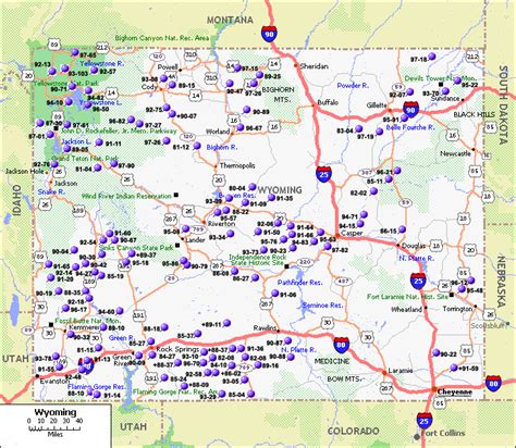 Wyoming Map - ToursMaps.com