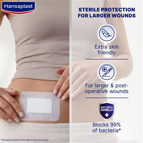 Buy Hansaplast Med Sensitive Xxl Sterile Plasters X5 · Usa