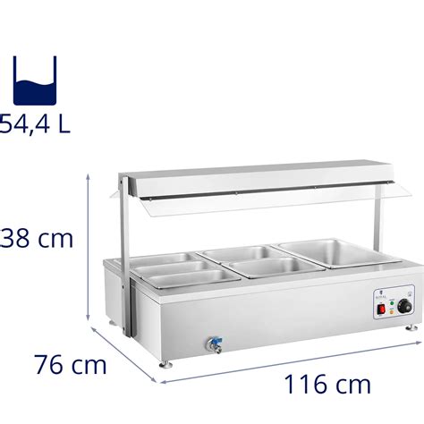 Bain Marie Bacs Gn Avec Compartiment Pour Viande Et Robinet De