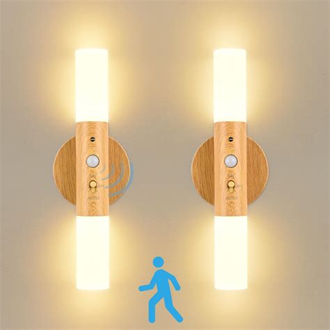 Seutgjie Applique Murale Interieur LED Rechargeable avec Détecteur de