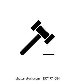 Judge Mallet Icon Hammer Vector Illustration Stock Vector (Royalty Free ...