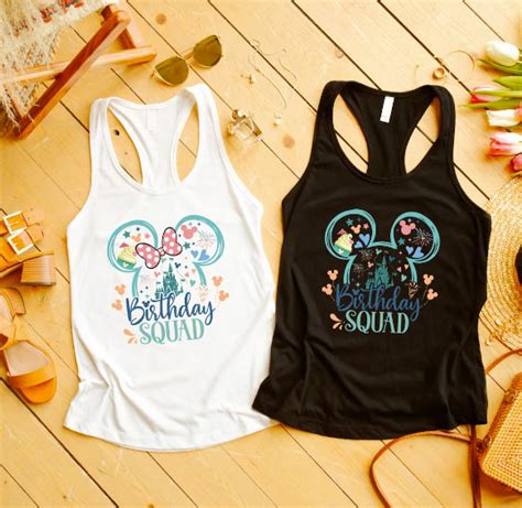 Disney Birthday Squad Shirt, Disney Group Birthday T-Shirt, Birthday ...