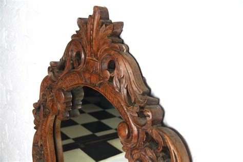 Old Hand Carved Red Narra Mirror Frame 1960s Furniture And Home Living