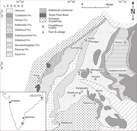 Geological Map Of The Cauvery Basin Ariyalur Area After Sundaram