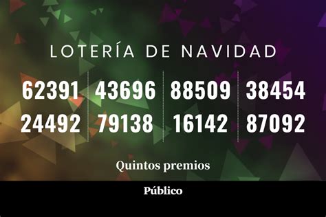 Estos Son Los Quintos Premios De La Lotería De Navidad 2022 Público