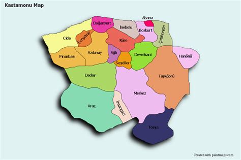 Kastamonu Haritasi Bos Dilsiz Kastamonu Haritas Zerine Kendi