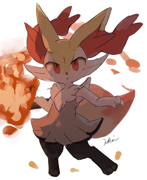 Braixen Pokemon Drawn By Ikei Danbooru