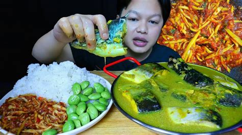 Mukbang Sewajan Tempoyak Ikan Patin Sambal Mangga Pete Mentah Youtube