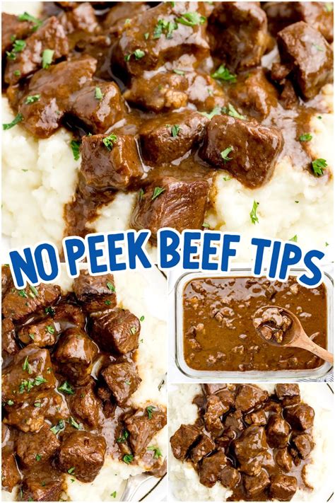 No Peek Beef Tips | No peek beef tips, Beef tips, Beef tip recipes