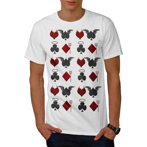 Wellcoda Playing Card Theme Mens T Shirt Angel Graphic Design Printed