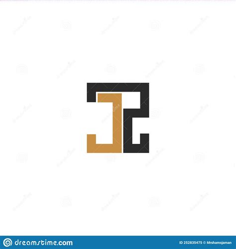 Letras Del Alfabeto Iniciales Logotipo De Monograma Zj Jz Z Y J Ilustración Del Vector