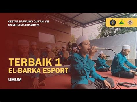 EL BARKA E SPORT TERBAIK 1 FESBAN GBQ UB VIII NASIONAL 2021 YouTube