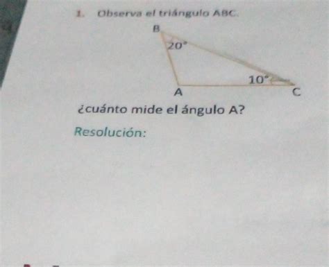 Observa El Triangulo ABC Cuanto Mide El Angulo A C Son 10 Grados Y B