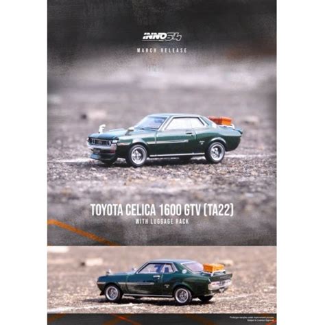 Inno Models Toyota Celica Gtv Ta Green With Luggage