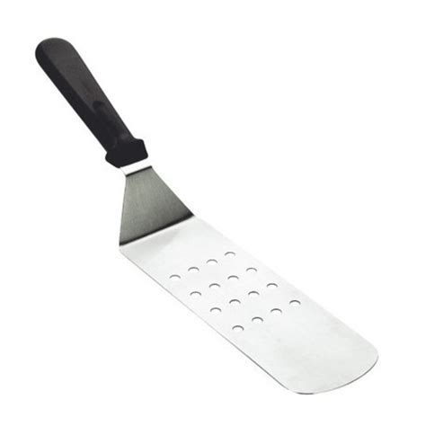 Spatule Plancha allongée perforée en inox