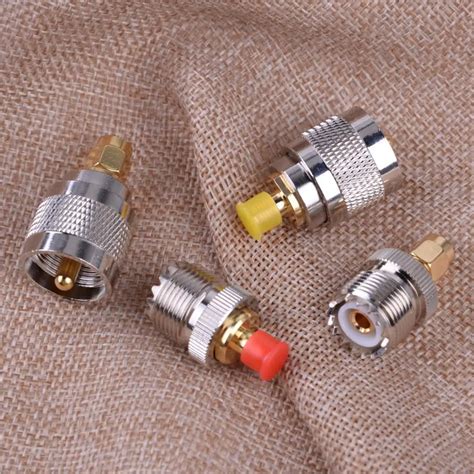 Letaosk 4pcs Adapter Kit Pl259 So239 To Sma Male Female Rf Connector