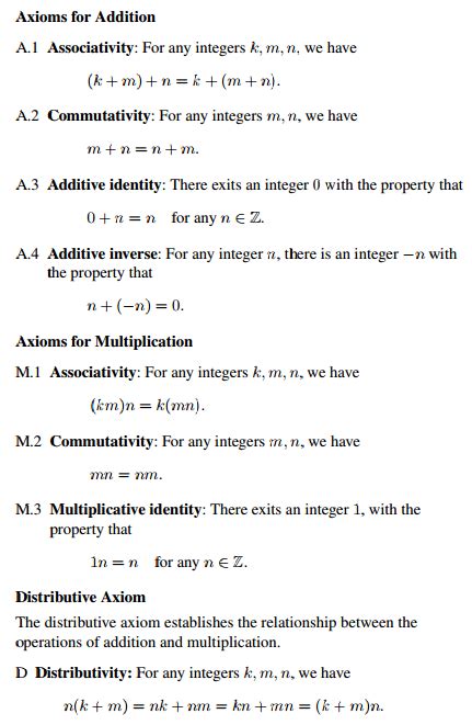 discrete mathematics - Proof using addition and multiplication axioms ...