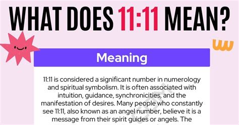 11:11 Meaning: What Does 11:11 Mean? • 7ESL