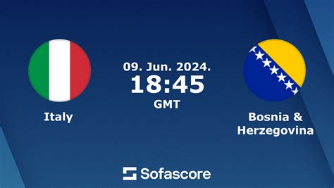 Italy Vs Bosnia Herzegovina Live Score H H And Lineups Sofascore