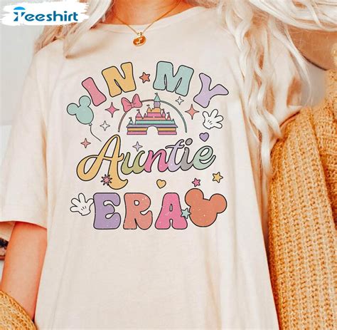 In My Auntie Era Disney Shirt Funny Auntie Short Sleeve Sweatshirt