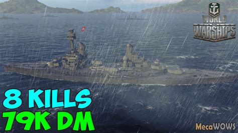 World Of WarShips Kaiser 8 KILLS 79K Damage Replay Gameplay 4K