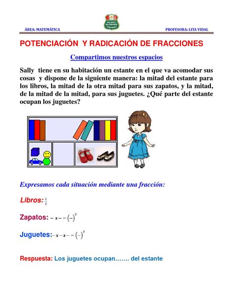 Potenciación y radicación de fracciones by Lita Vidal Issuu