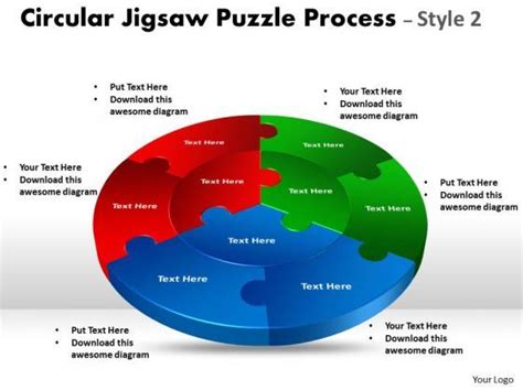 Strategic Management Circular Jigsaw Puzzle Process Style 2 Business