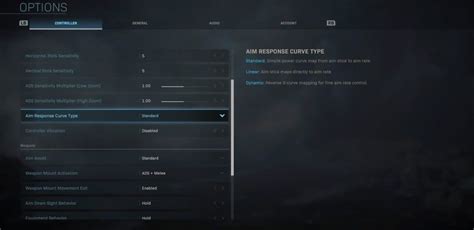 Modern Warfare Aim Response Curve Types Explained For Mp And Warzone Dexerto