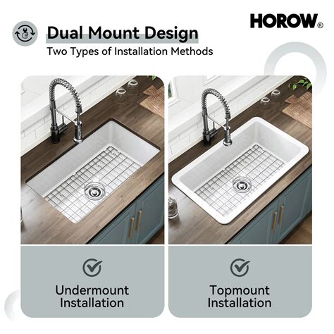 32 Inch kitchen sink | Undermount Kitchen Sink | Undermount Topmount
