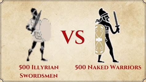 ROME II Total War 500 Illyrian Swordsmen VS 500 Naked Warriors YouTube