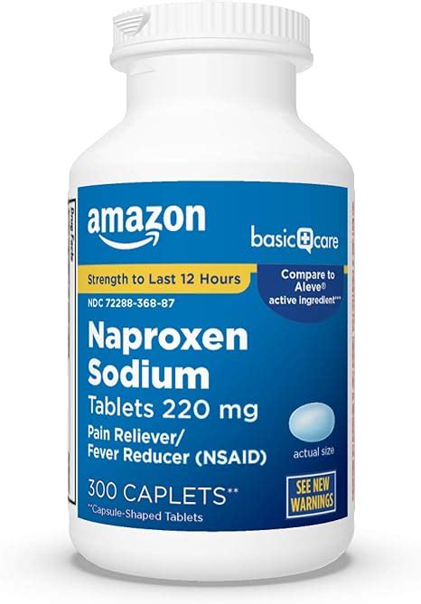 Amazon Amazon Basic Care Naproxen Sodium Tablets Mg Pain