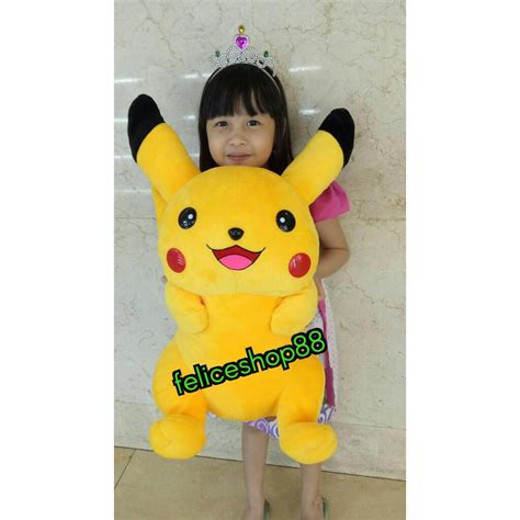 Jual BONEKA POKEMON PIKACHU BESAR JUMBO REAL PICT TERLENGKAP Shopee