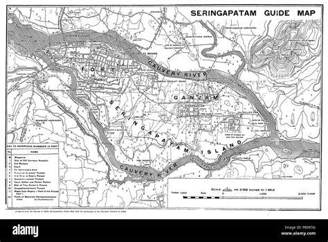 Map of Srirangapatna . 1931 345 Seringapatam 1931 Stock Photo - Alamy