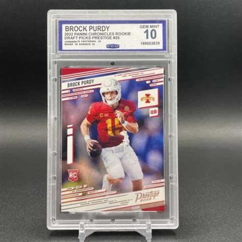 Brock Purdy Rookie Card 2022 Panini Chronicles Draft Picks Prestige