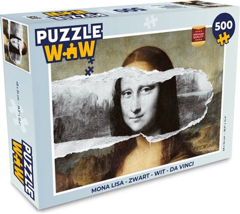 Puzzel Mona Lisa Zwart Wit Da Vinci Legpuzzel Puzzel 500