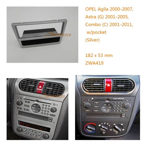 Een DIN Auto Radio Inbouwen Fascia Frame Voor OPEL Agila Astra G